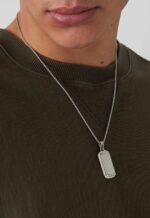 Collar Placa Silver Plate