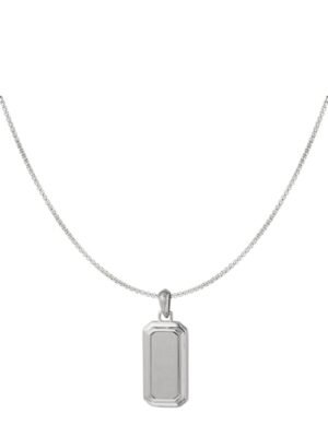 Collar Placa Silver Plate