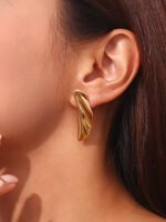 Pendientes Ola dorada