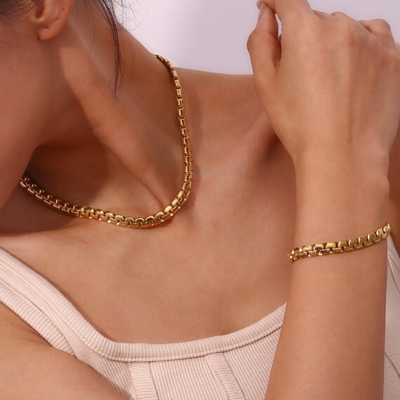 pulsera cadena plana
