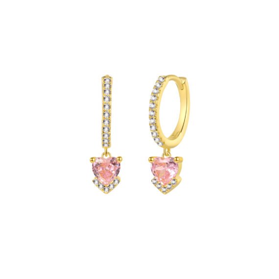 pendientes pink cuore