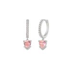 pendientes pink cuore