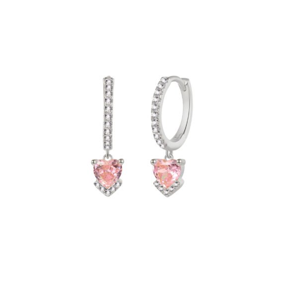 pendientes pink cuore