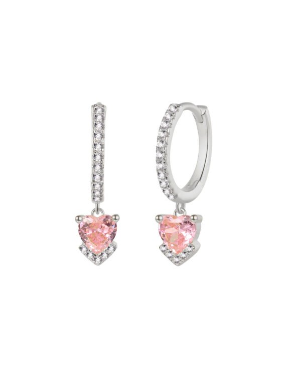 pendientes pink cuore