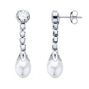 luz de perla oro blanco 18k
