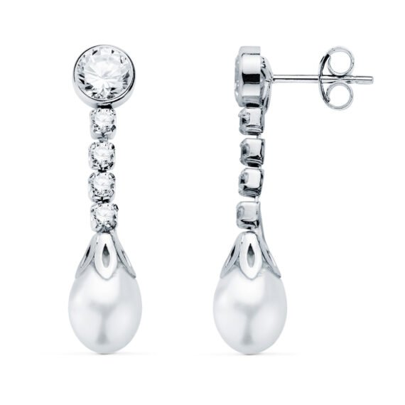 luz de perla oro blanco 18k