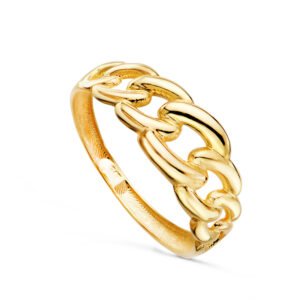 anillo trenzado oro 18 k