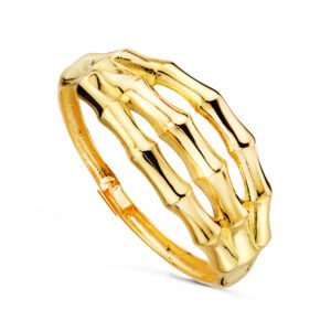 anillo bambu oro 18 k