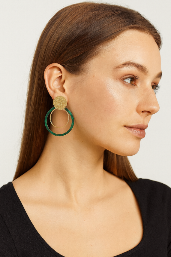 pendientes Esmeralda Solar