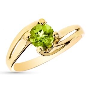 Anillo Éos oro 9 k con olivina