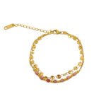 Pulsera Lyanna  Turmalina Rosa