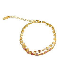 Pulsera Lyanna  Turmalina Rosa