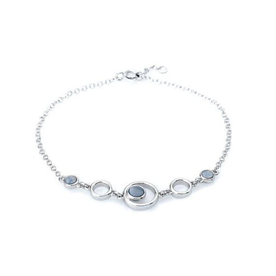 pulsera lunaris con ópalo azul