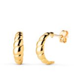 Pendientes Trenza Dorada 18k