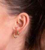 Pendientes Trenza Dorada 18k