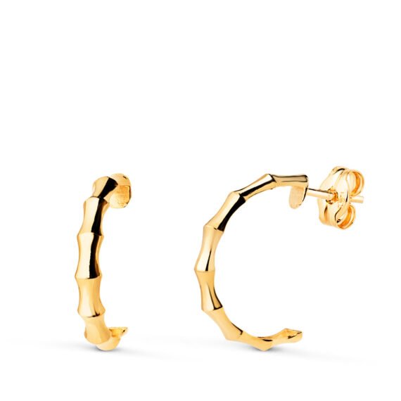 Aros Bamboo de Oro 18K