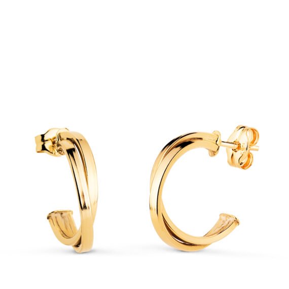 Aros Trenza de Oro 18K