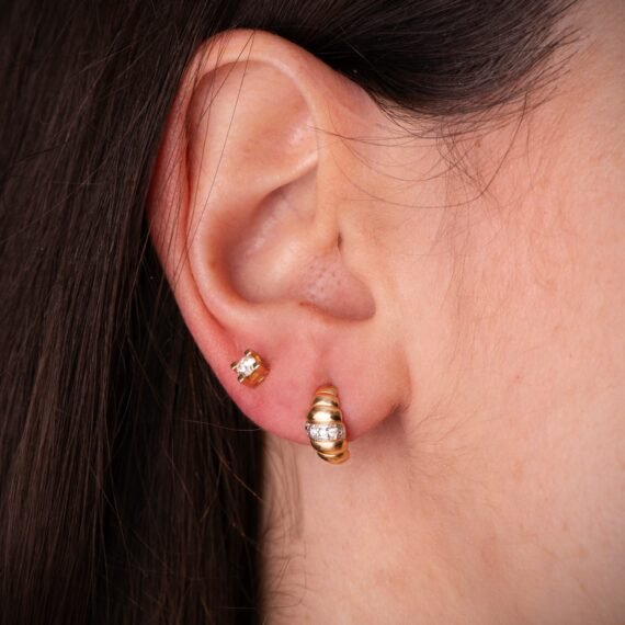 Pendientes Croissant Doré