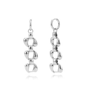 pendientes aceroo plateado